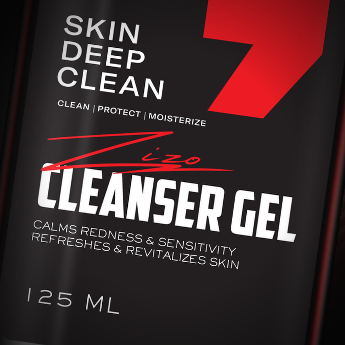 Close-up of the Signature Cleanser Gel label