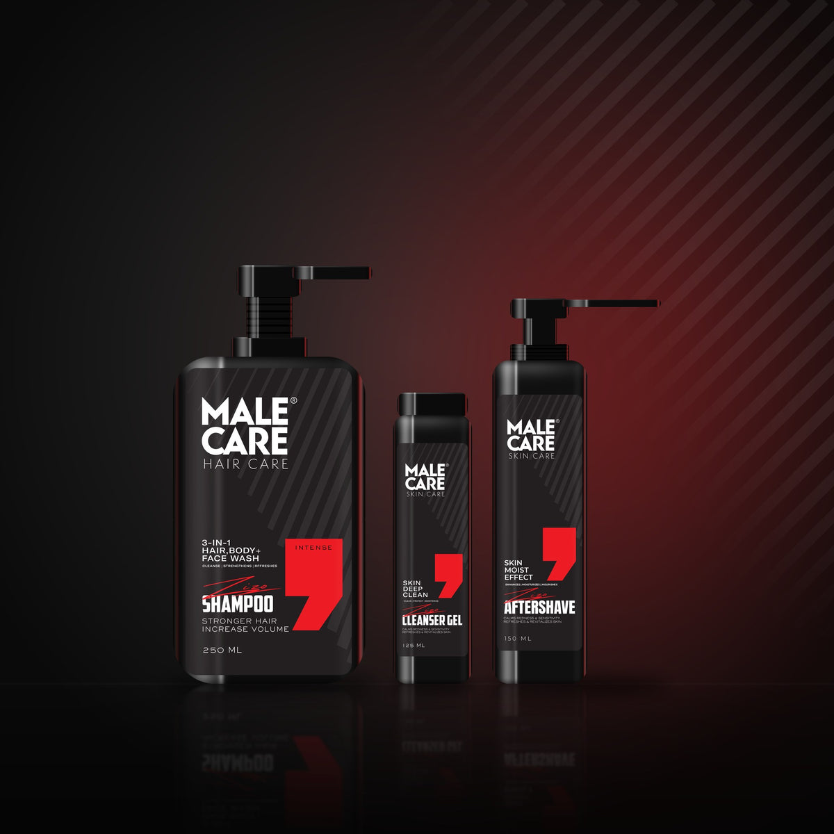 The Daily Routine in Intense: 3-in-1 Shampoo, Cleanser Gel and Aftershave